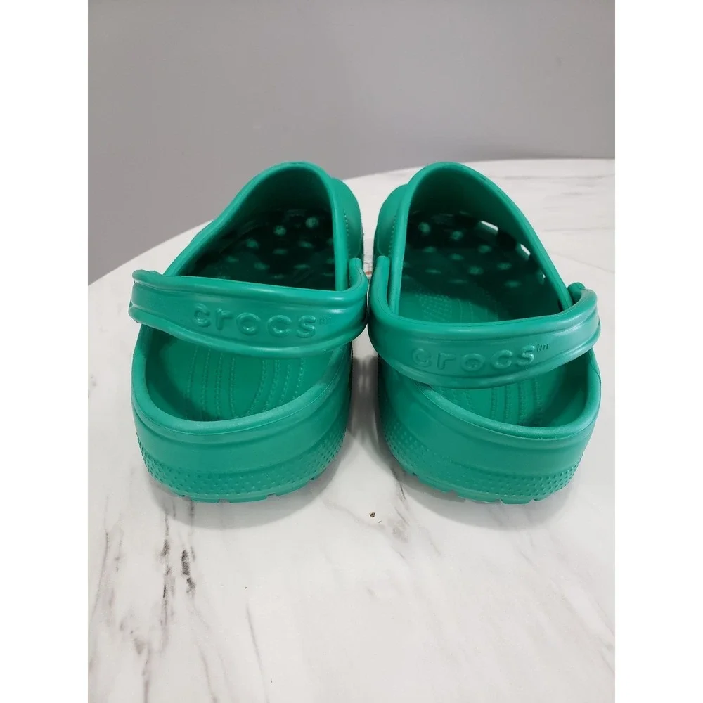 Crocs Classic Clog Green Mens 9 / Womens 11 Deep Green Slip On Shoes 10001-3TJ